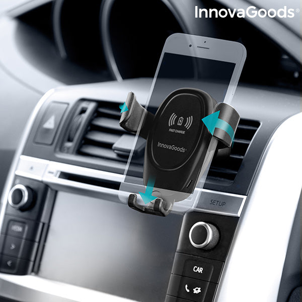 Support pour téléphone portable avec chargeur de voiture sans fil Wolder InnovaGoods